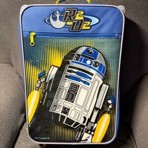 American Tourister Star Wars R2D2 Carry on Luggage Rolling Suitcase 18x12x8 EUC